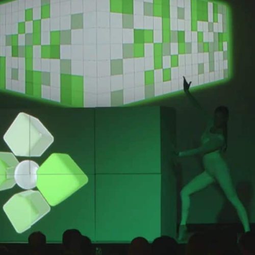 Cubemapping Artisten auf der Bühne